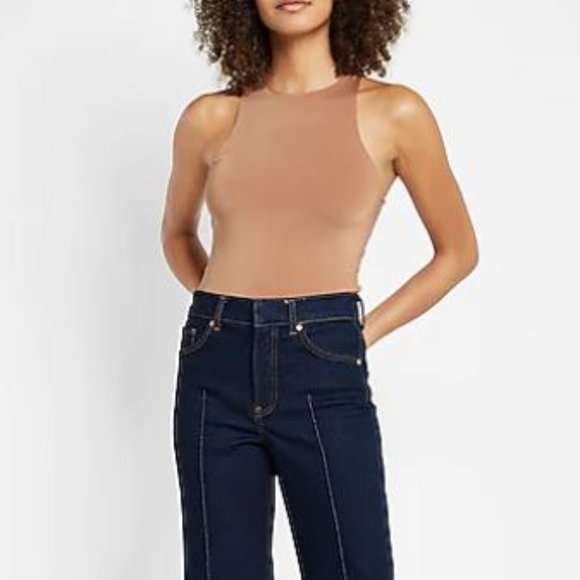 Express Tops - NWOT Express Body Contour Nude Bodysuit Sz M